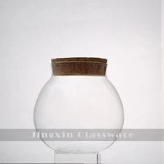 Lõhnastatud tee säilitamise klaaspurk puidust korgiga