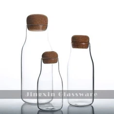 Kuumuskindel korgist kaanega klaasist säilituspurk